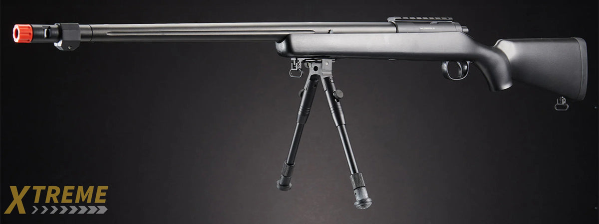 WELL MB07BBIP VSR-10 BOLT ACTION RIFLE w/FLUTED BARREL & BIPOD (COLOR: BLACK)