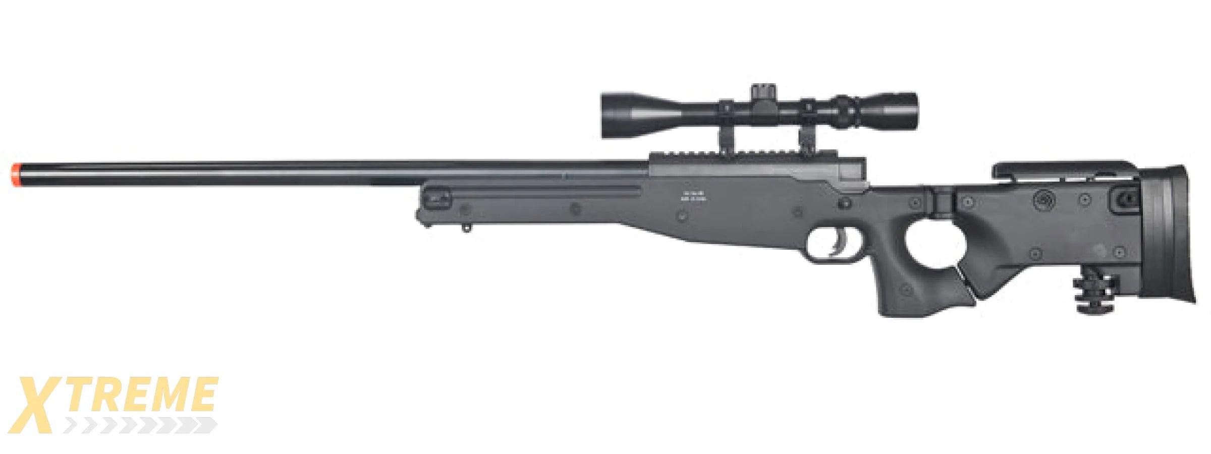 WELL MB08BA L96 AWP BOLT ACTION RIFLE w/FOLDING STOCK & SCOPE (COLOR: BLACK)