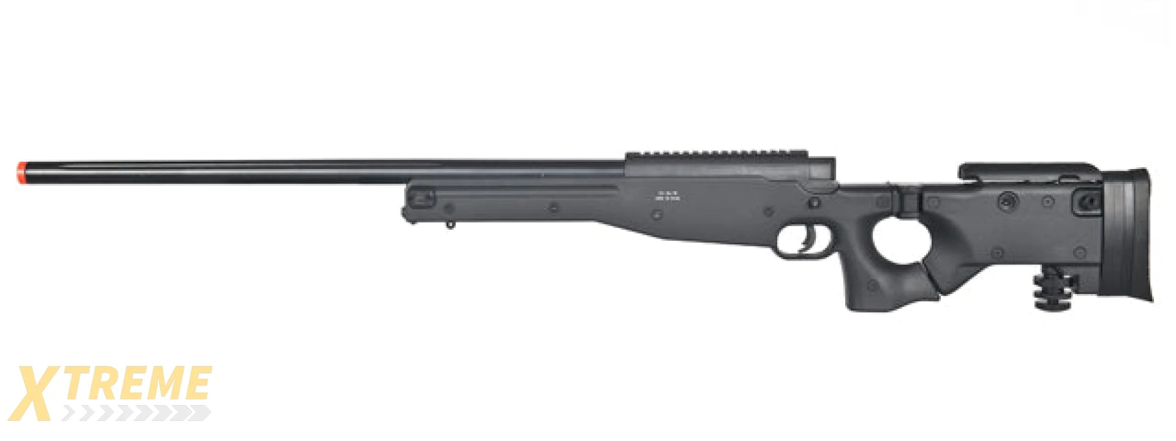 WELL MB08BBIP L96 AWP BOLT ACTION RIFLE w/FOLDING STOCK & BIPOD (COLOR: BLACK)