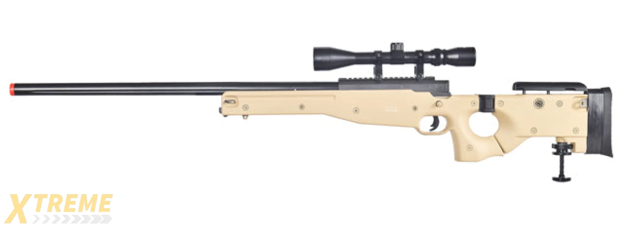 WELL MB08TA L96 AWP BOLT ACTION RIFLE w/FOLDING STOCK & SCOPE (COLOR: TAN)