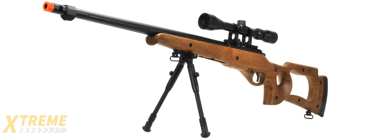 WELL MB10D SNIPER RIFLE W/ SCOPE AND BIPOD (FAUX WOOD)