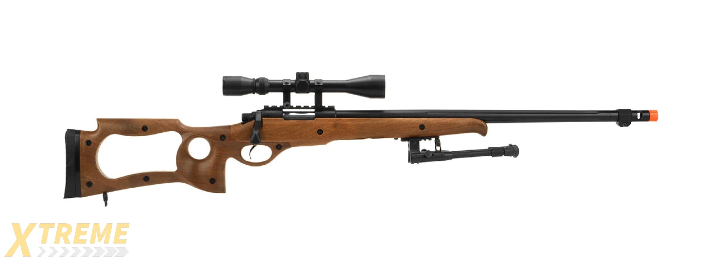 WELL MB10D SNIPER RIFLE W/ SCOPE AND BIPOD (FAUX WOOD)