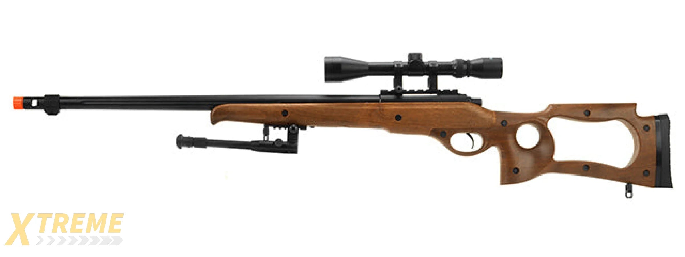 WELL MB10D SNIPER RIFLE W/ SCOPE AND BIPOD (FAUX WOOD)
