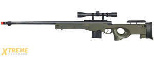 WELL MB4402GA BOLT ACTION RIFLE w/FLUTED BARREL & SCOPE (COLOR: OD GREEN)