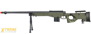 WELL MB4403GBIP BOLT ACTION RIFLE w/FLUTED BARREL & BIPOD (COLOR: OD GREEN)