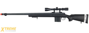 WELL MB4405BA BOLT ACTION RIFLE w/FLUTED BARREL & SCOPE (COLOR: BLACK)