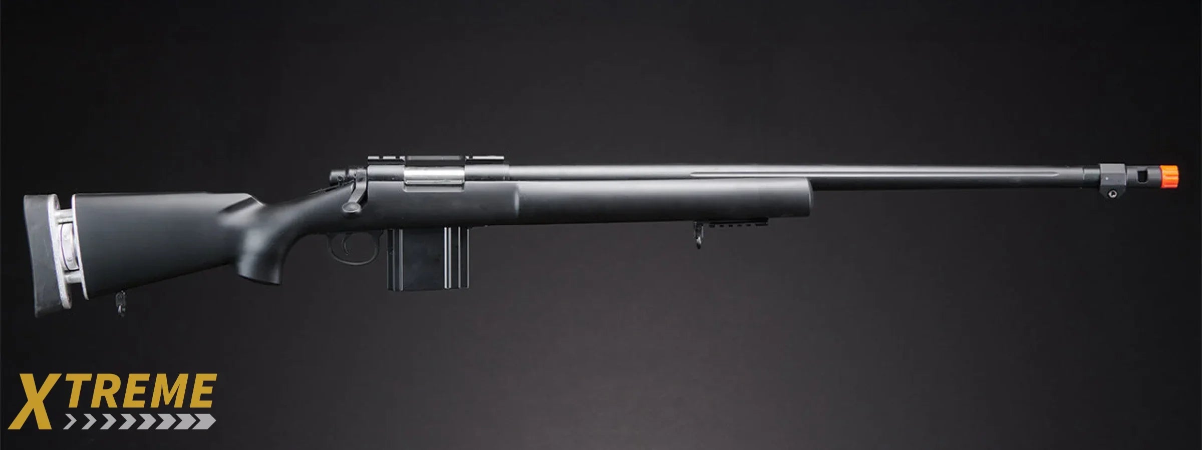WELL AIRSOFT M24/M28 BOLT ACTION RIFLE W/ FIXED STOCK FLUTED BARREL