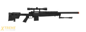 WELL MB4406D SNIPER RIFLE W/ FOLDING STOCK BIPOD & SCOPE - BLACK