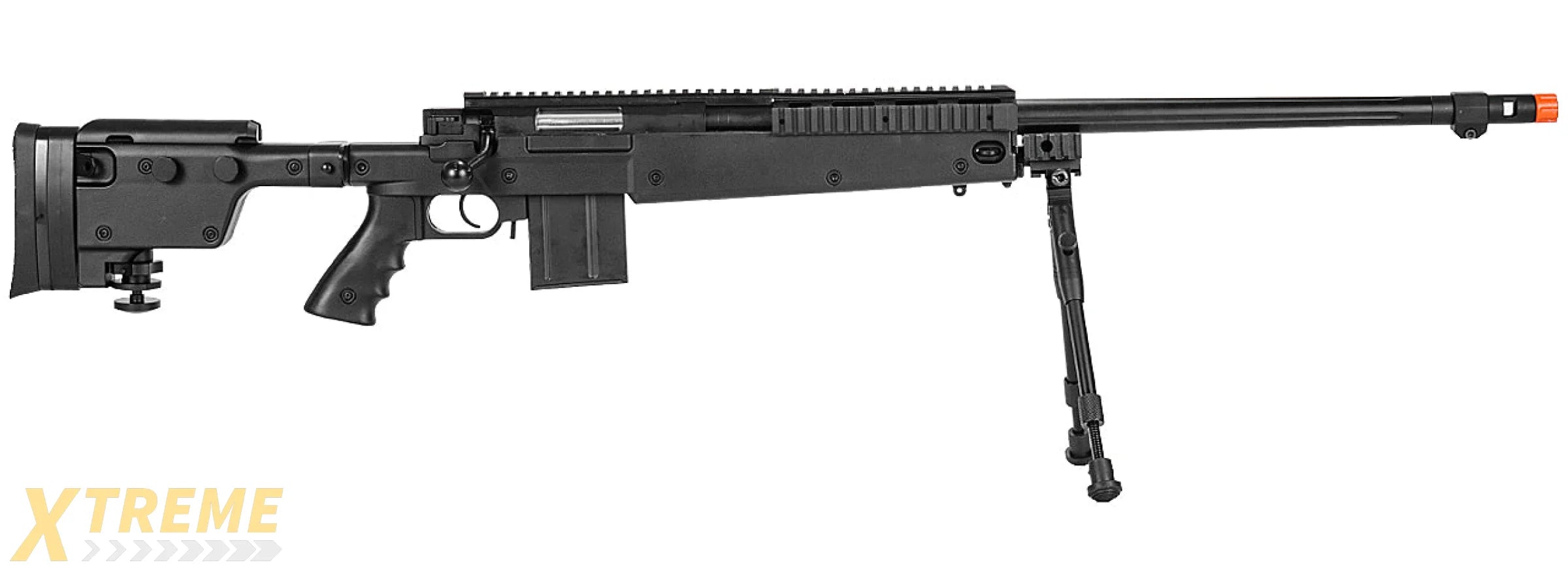 Well MB4407B Bolt Action Rifle, w/ Bi-pod, Black