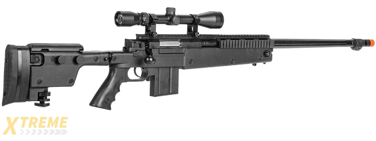 Well MB4407B Bolt Action Rifle, w/ Scope, Black