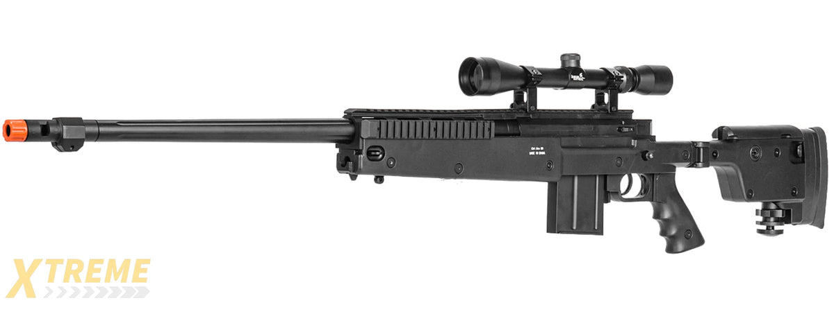 Well MB4407B Bolt Action Rifle, w/ Scope, Black