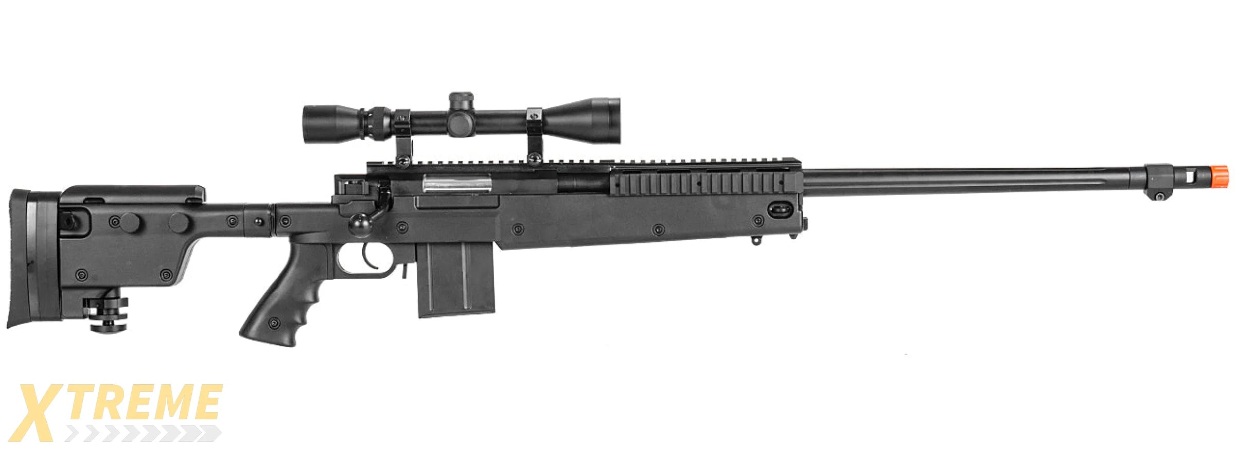 Well MB4407B Bolt Action Rifle, w/ Scope, Black