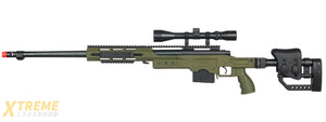 WELL MB4411GA BOLT ACTION RIFLE w/FLUTED BARREL & SCOPE (COLOR: OD GREEN)
