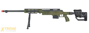 WELL MB4411GBIP BOLT ACTION RIFLE w/FLUTED BARREL & BIPOD (COLOR: OD GREEN)
