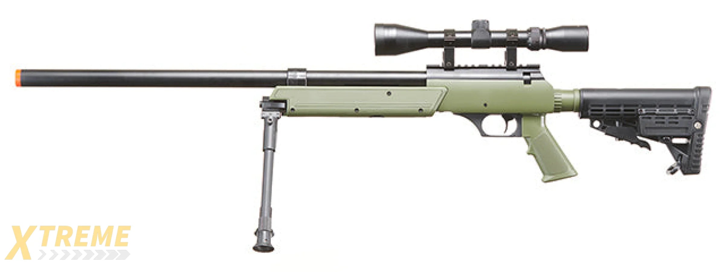 WELL SPEC-OPS MB13A APS SR-2 BOLT ACTION SNIPER RIFLE W/ SCOPE AND BIPOD (OD)