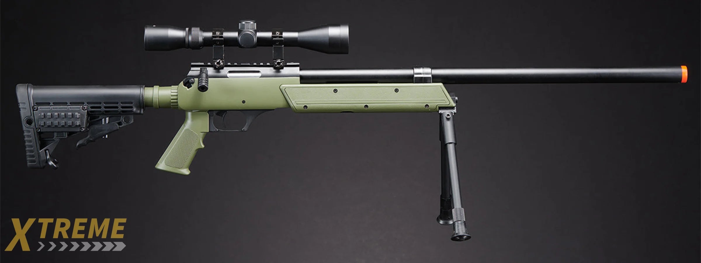 WELL SPEC-OPS MB13A APS SR-2 BOLT ACTION SNIPER RIFLE W/ SCOPE AND BIPOD (OD)