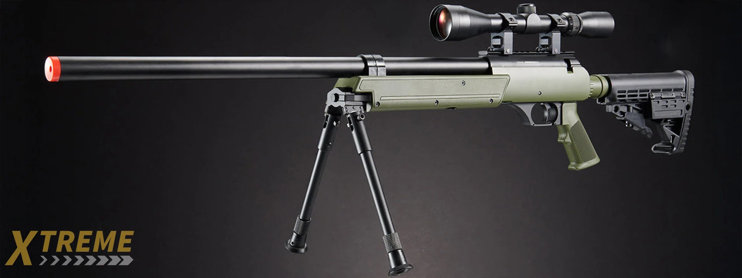 WELL SPEC-OPS MB13A APS SR-2 BOLT ACTION SNIPER RIFLE W/ SCOPE AND BIPOD (OD)