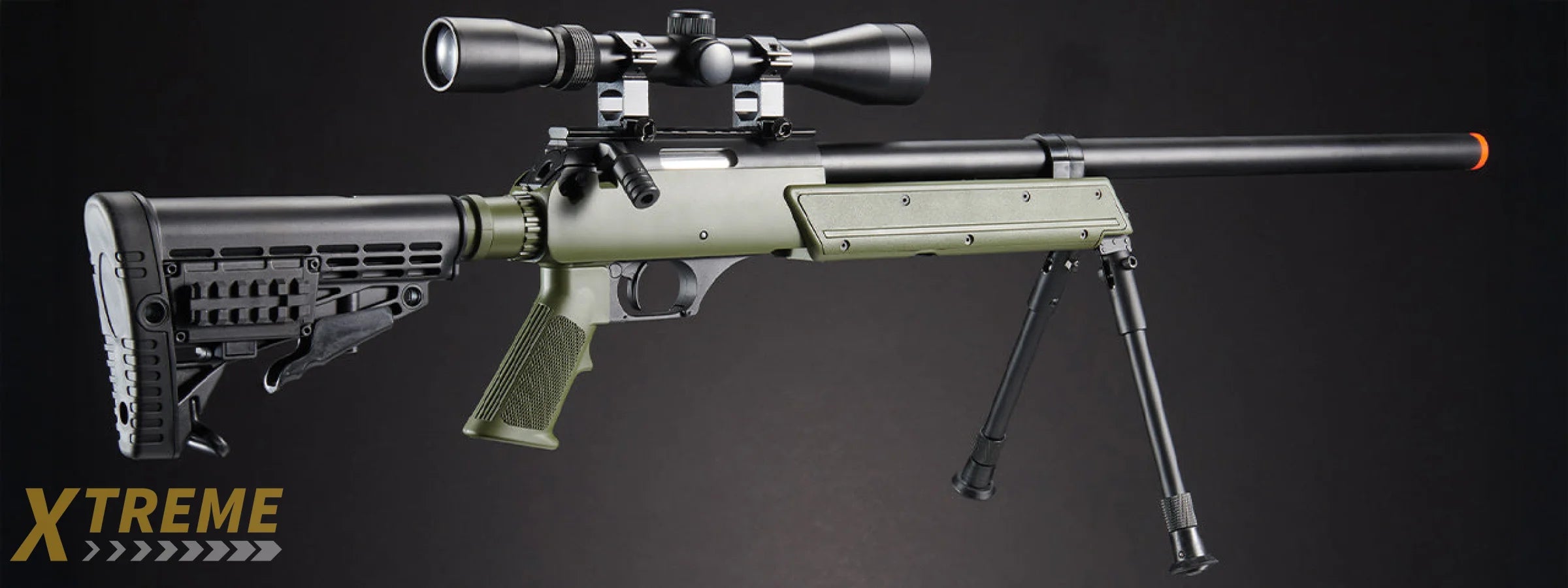 WELL SPEC-OPS MB13A APS SR-2 BOLT ACTION SNIPER RIFLE W/ SCOPE AND BIPOD (OD)