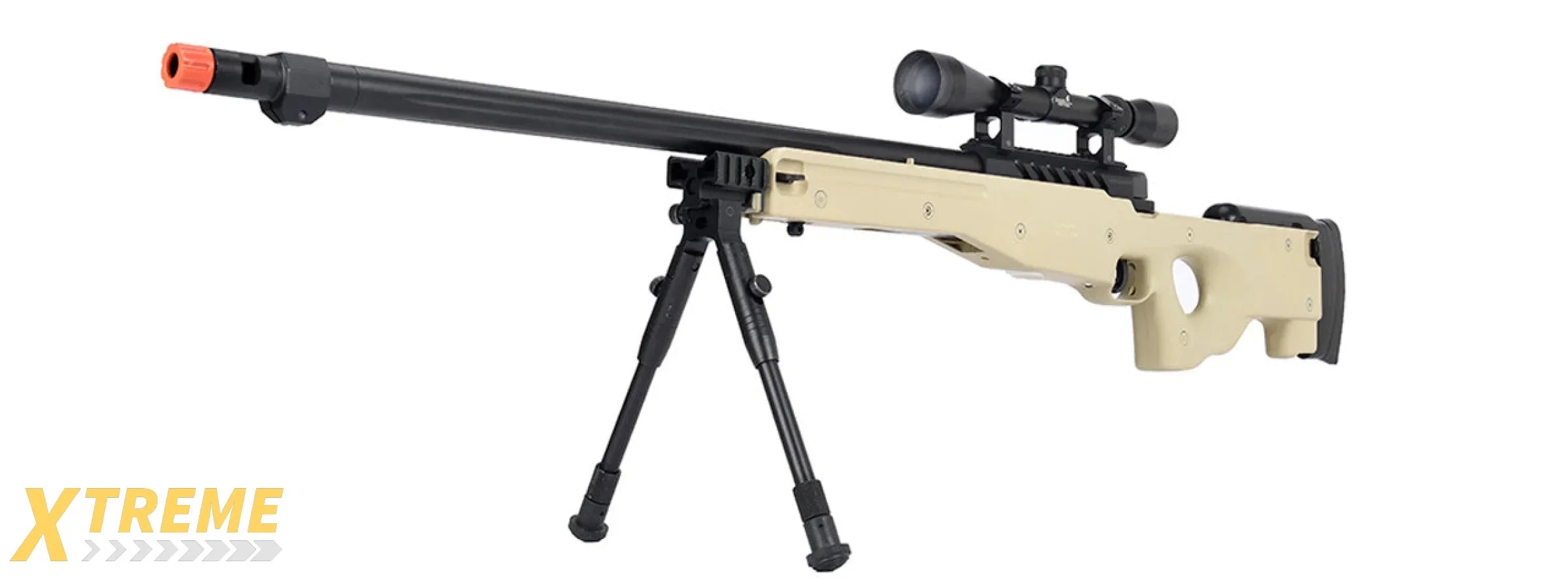 WellFire MB15 L96 Bolt Action Airsoft Sniper Rifle w/ Scope & Bipod (TAN)