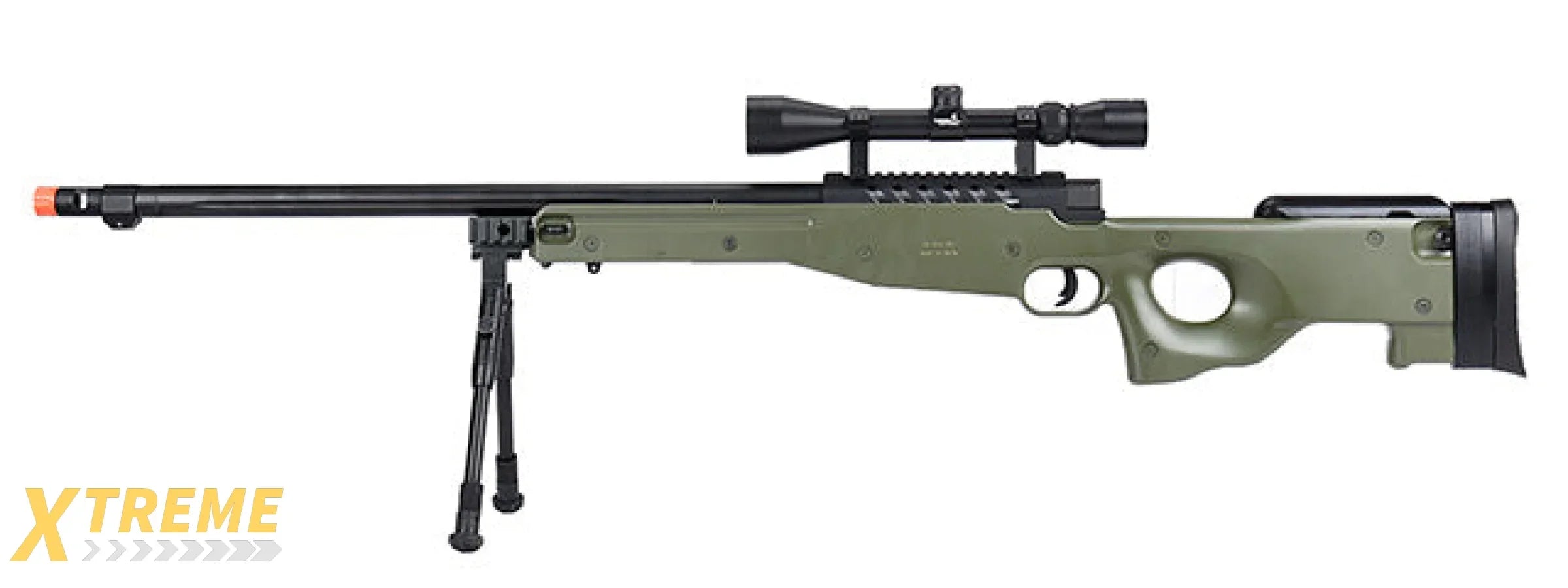 WellFire MB15 L96 Bolt Action Airsoft Sniper Rifle w/ Scope & Bipod (OD GREEN)