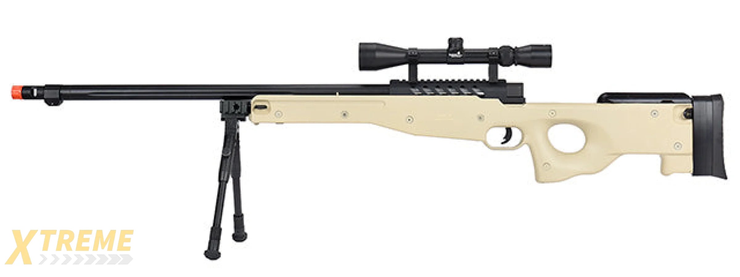 WellFire MB15 L96 Bolt Action Airsoft Sniper Rifle w/ Scope & Bipod (TAN)