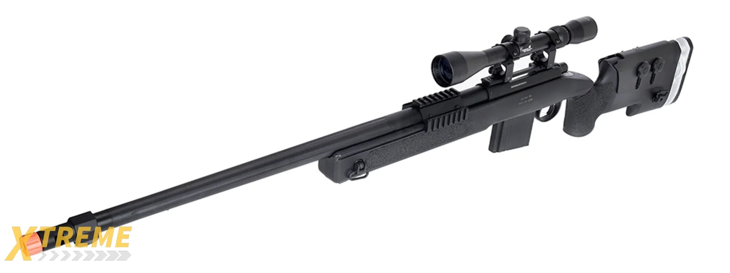 WellFire MB4417 M40A3 Bolt Action Airsoft Sniper Rifle w/ Scope (BLACK)