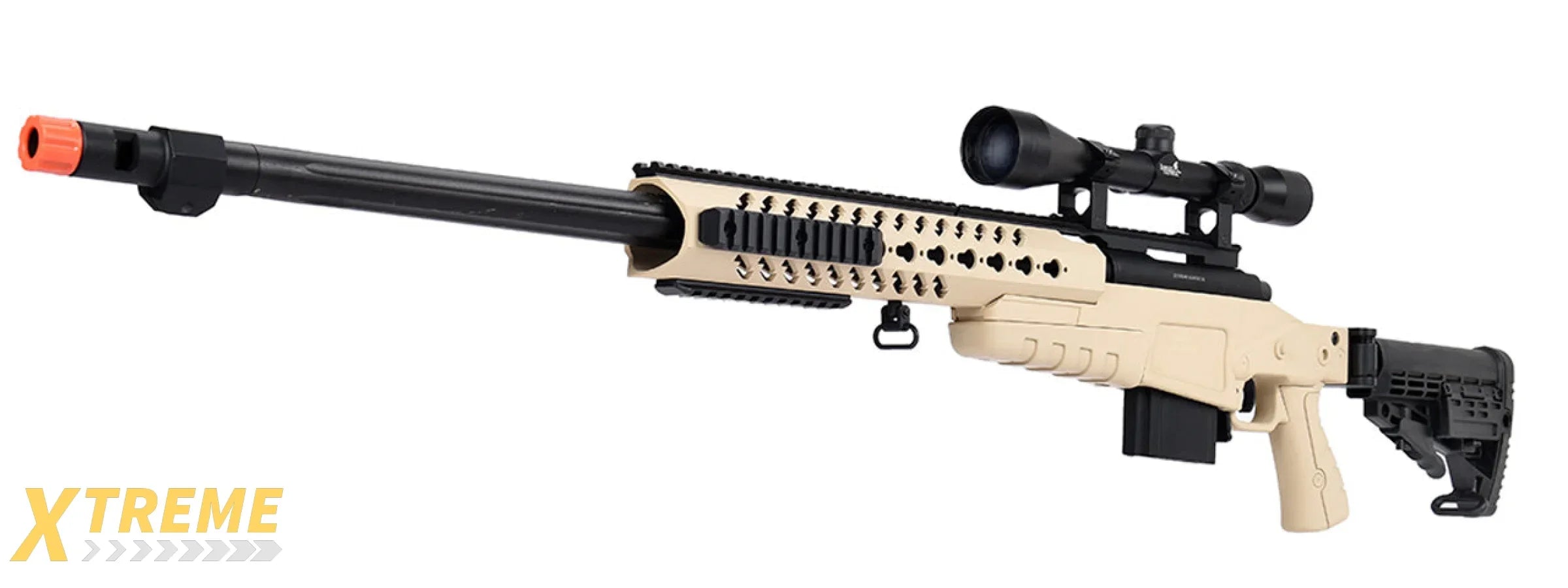 WellFire MB4418-1 Bolt Action Airsoft Sniper Rifle w/ Scope (TAN)