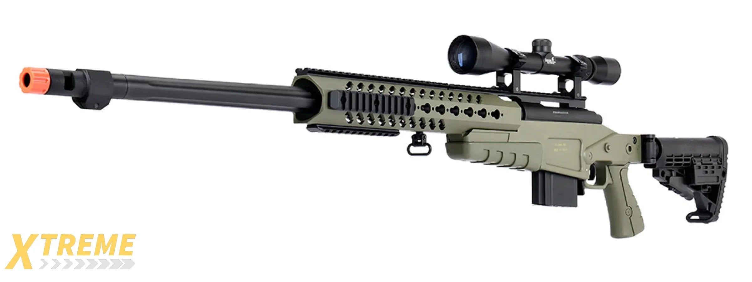 WellFire MB4418-1 Bolt Action Airsoft Sniper Rifle w/ Scope (OD GREEN)