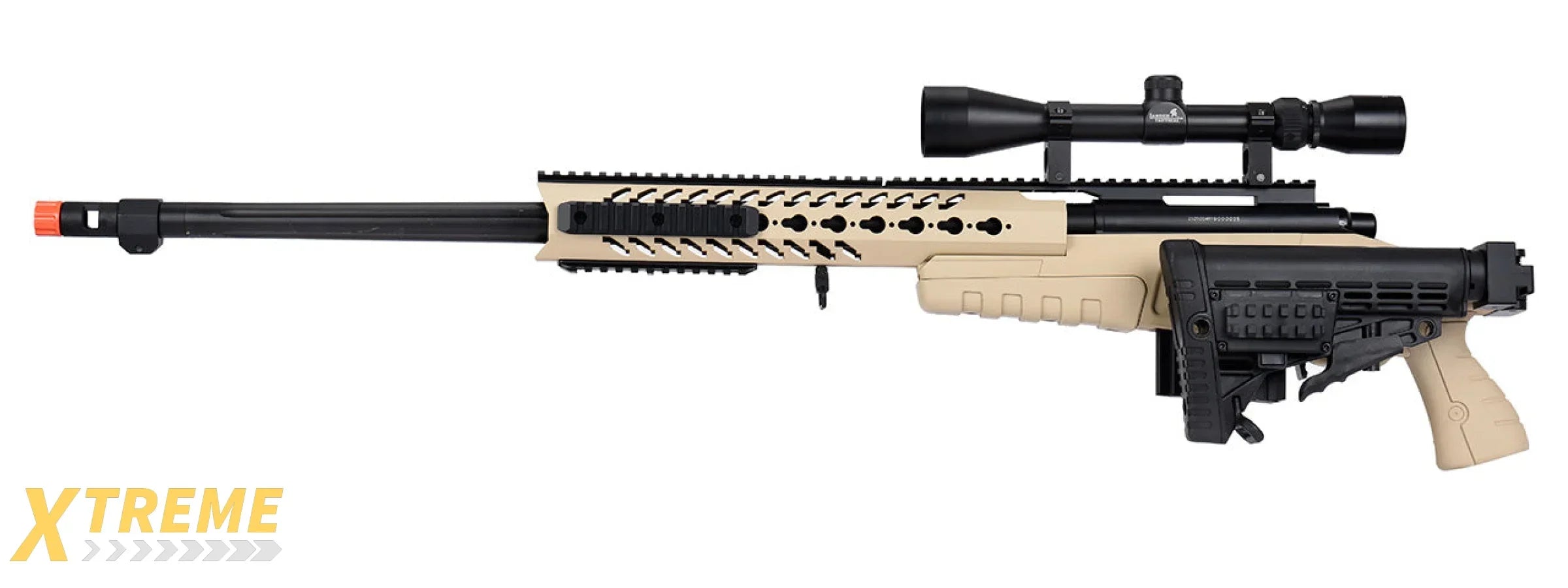 WellFire MB4418-1 Bolt Action Airsoft Sniper Rifle w/ Scope (TAN)