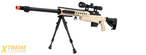 WellFire MB4418-1 Bolt Action Airsoft Sniper Rifle w/ Scope & Bipod (TAN)