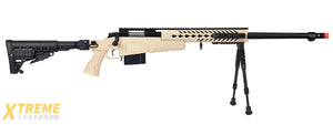 WellFire MB4418-1 Bolt Action Airsoft Sniper Rifle w/ Bipod (TAN)