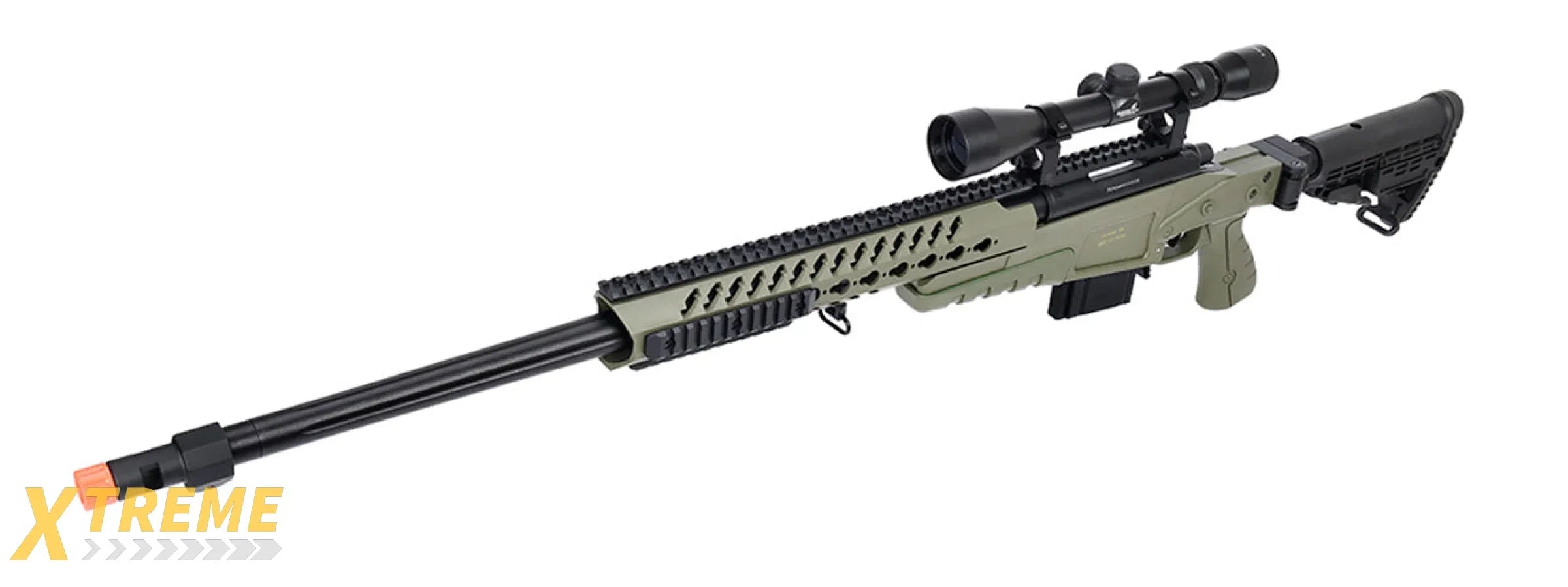 WellFire MB4418-1 Bolt Action Airsoft Sniper Rifle w/ Scope (OD GREEN)
