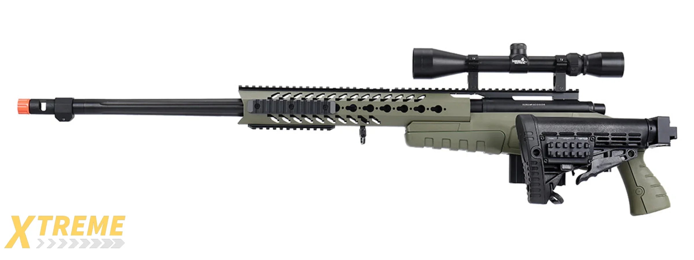 WellFire MB4418-1 Bolt Action Airsoft Sniper Rifle w/ Scope (OD GREEN)