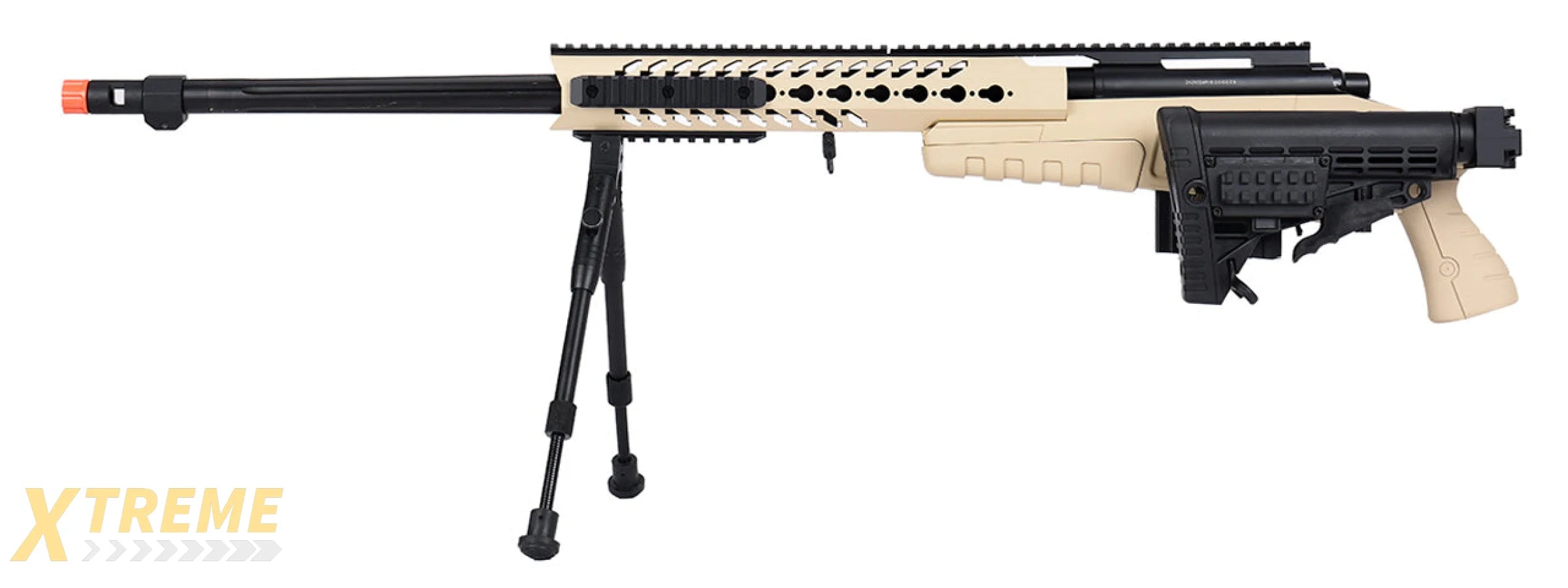 WellFire MB4418-1 Bolt Action Airsoft Sniper Rifle w/ Bipod (TAN)