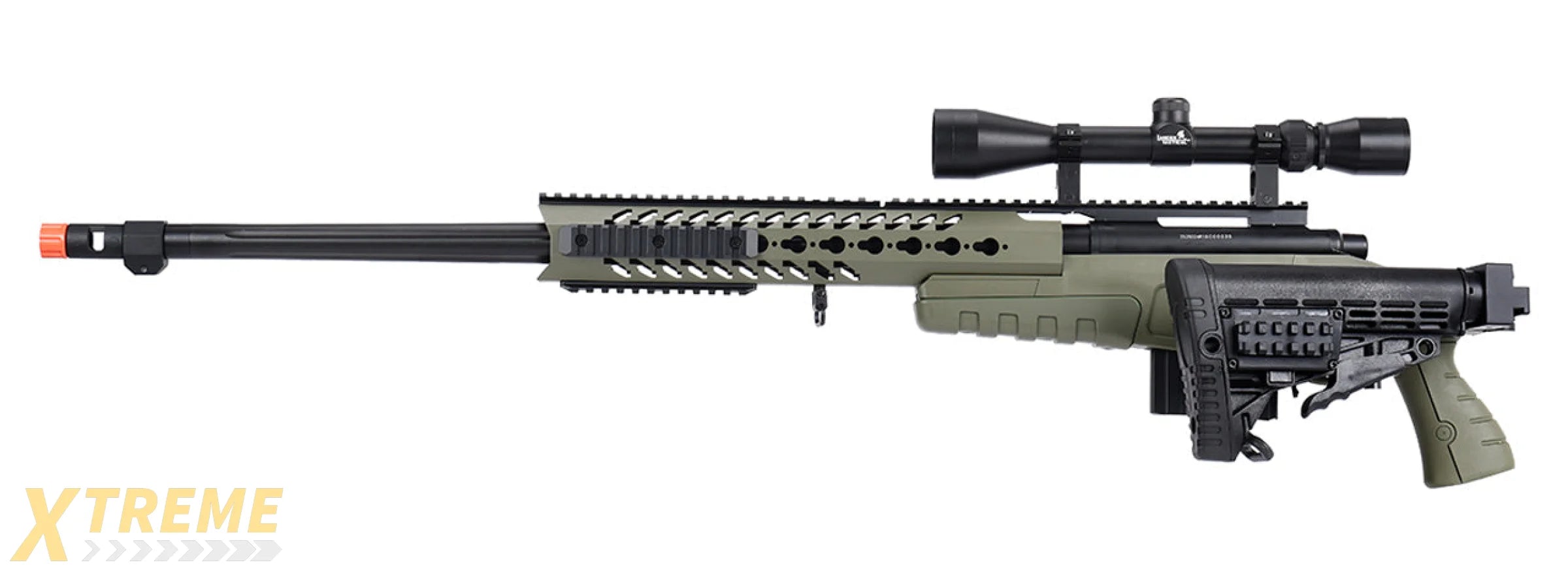WellFire MB4418-1 Bolt Action Airsoft Sniper Rifle w/ Scope (OD GREEN)