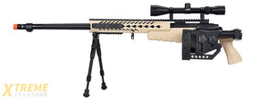 WellFire MB4418-2 Bolt Action Airsoft Sniper Rifle w/ Scope & Bipod (TAN)