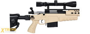 WellFire MB4418-2 Bolt Action Airsoft Sniper Rifle w/ Scope & Bipod (TAN)