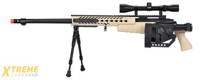 WellFire MB4418-2 Bolt Action Airsoft Sniper Rifle w/ Scope & Bipod (TAN)