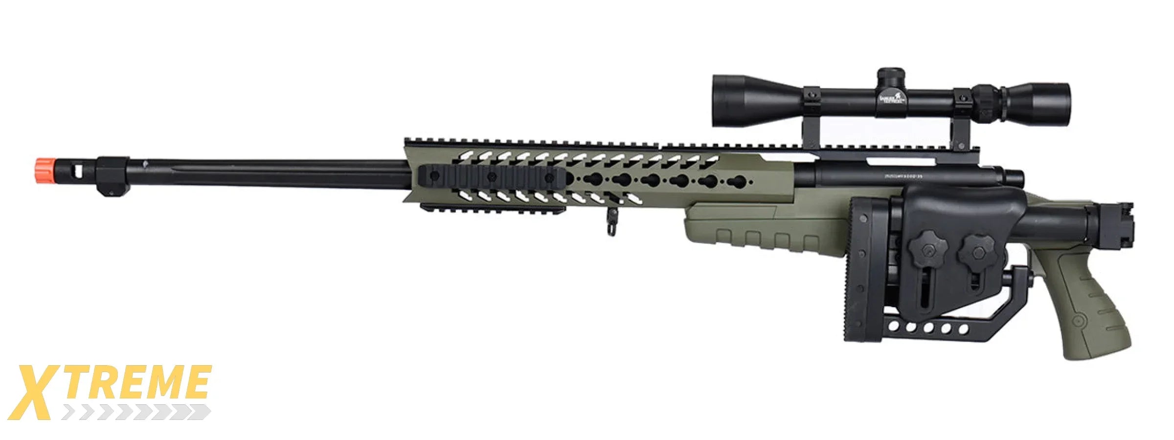 WellFire MB4418-2 Bolt Action Airsoft Sniper Rifle w/ Scope (OD GREEN)