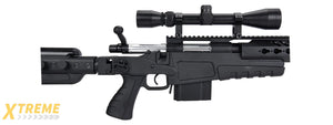 WellFire MB4418-3 Bolt Action Airsoft Sniper Rifle w/ Scope & Bipod (BLACK)