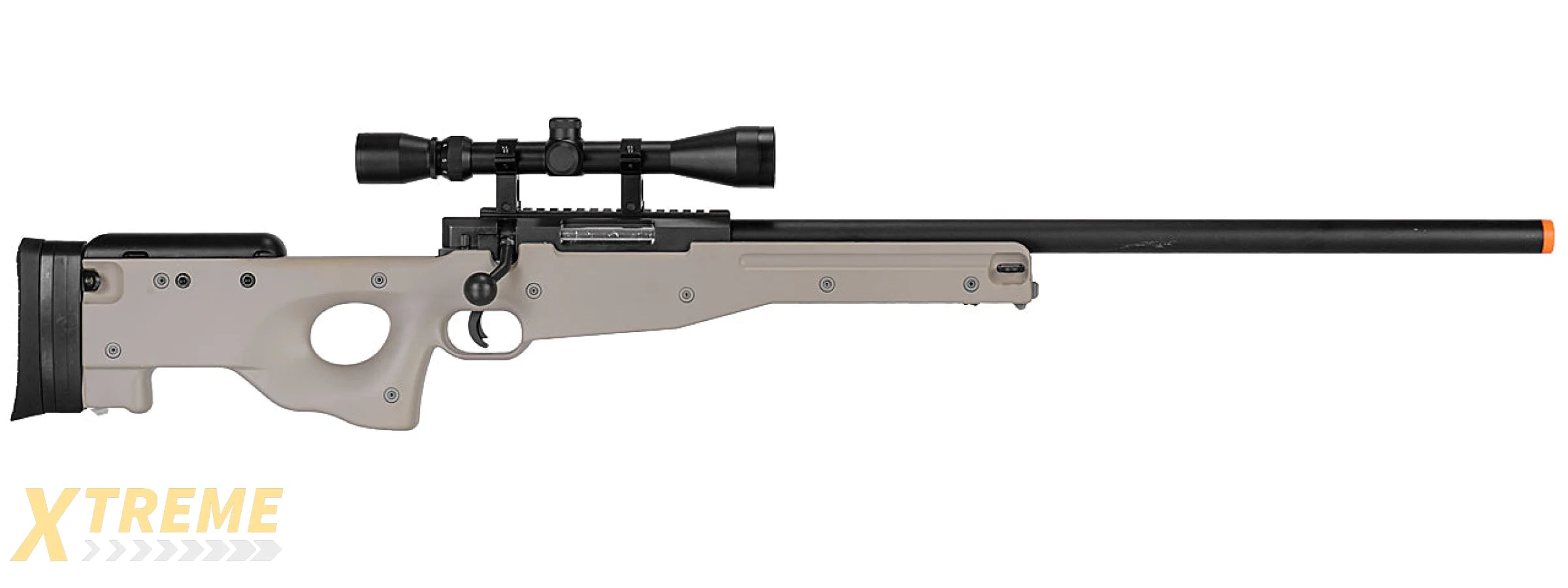 WELLFIRE MK96 BOLT ACTION AWP AIRSOFT SNIPER RIFLE W/ SCOPE - TAN
