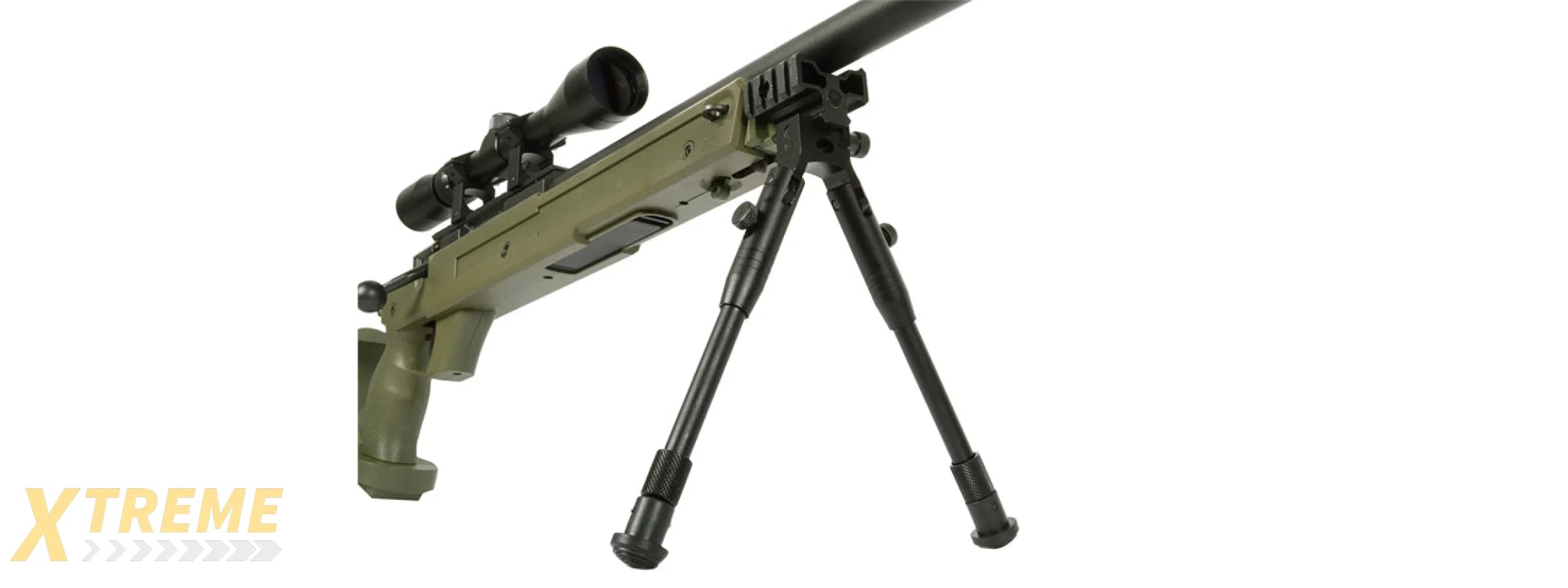 WELLFIRE SR22 BOLT ACTION TYPE 22 SNIPER RIFLE W/ SCOPE & BIPOD - OD