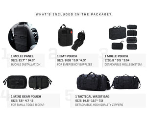 Tactical MOLLE Seat Organizer Full Set - XTREME Airsoft Superstore