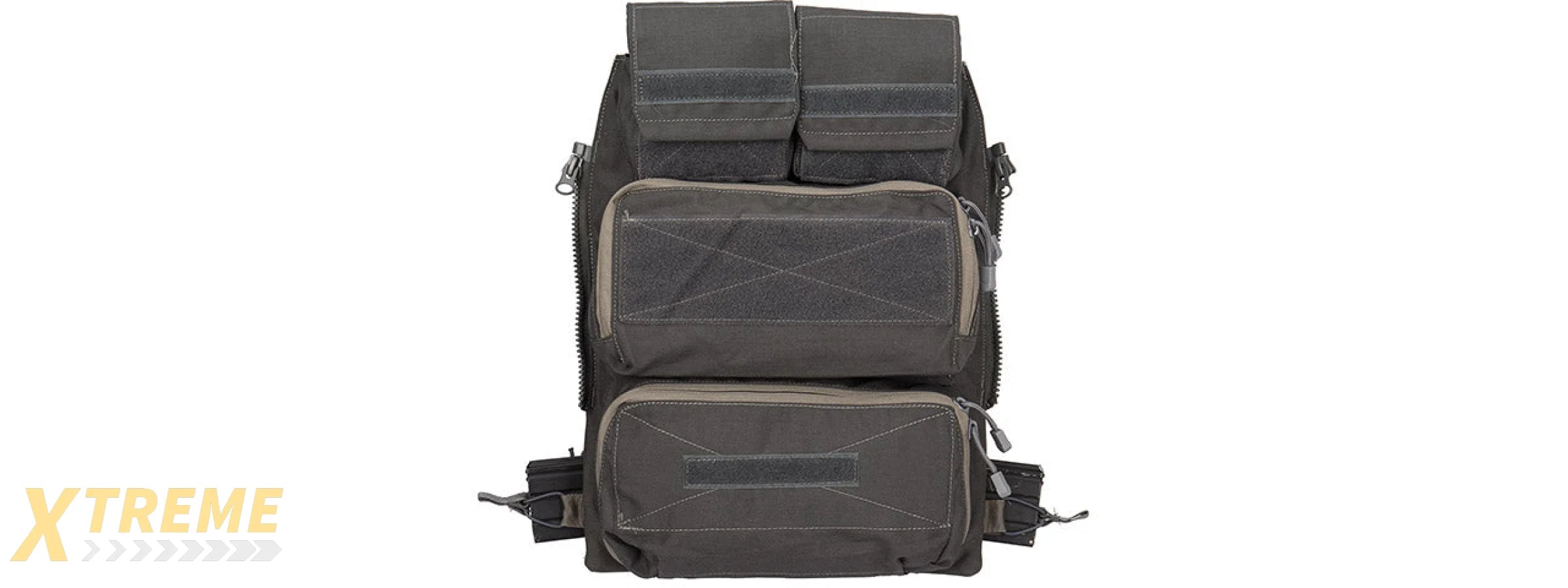 WST Tactical Vest 2.0 Accessory Pouches Backpack Attachment II, Gray