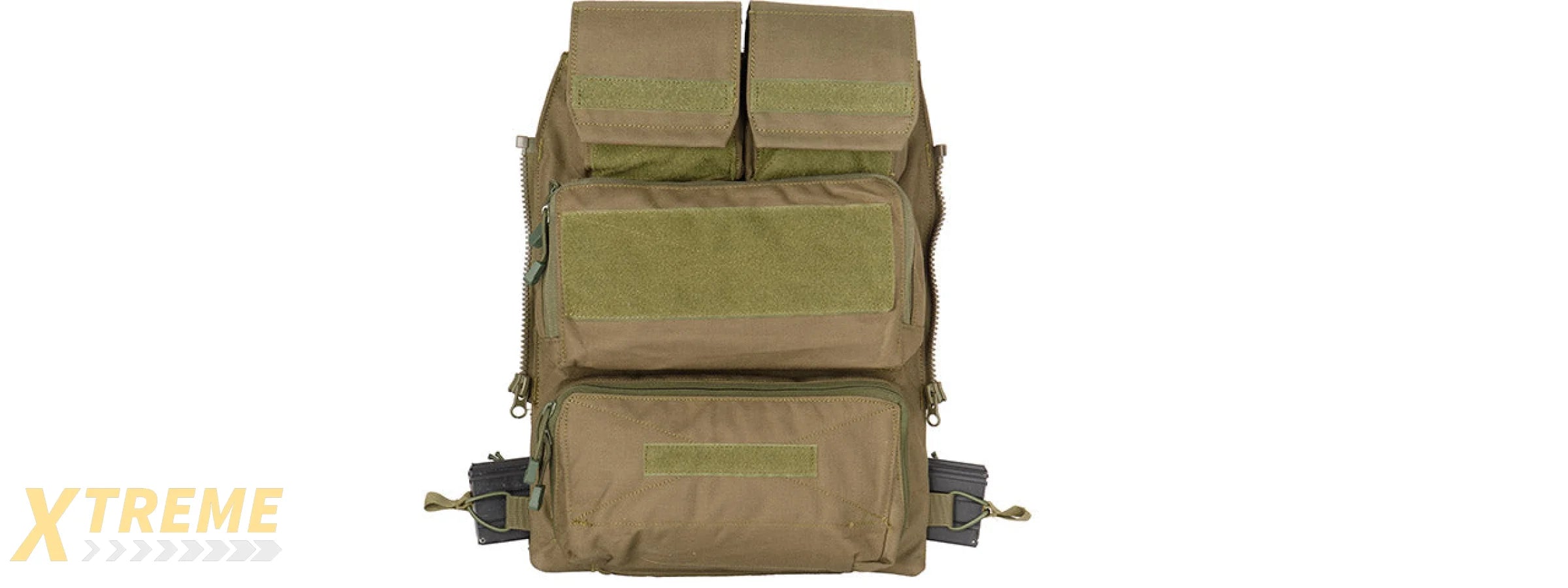 WST Tactical Vest 2.0 Accessory Pouches Backpack Attachment II, OD
