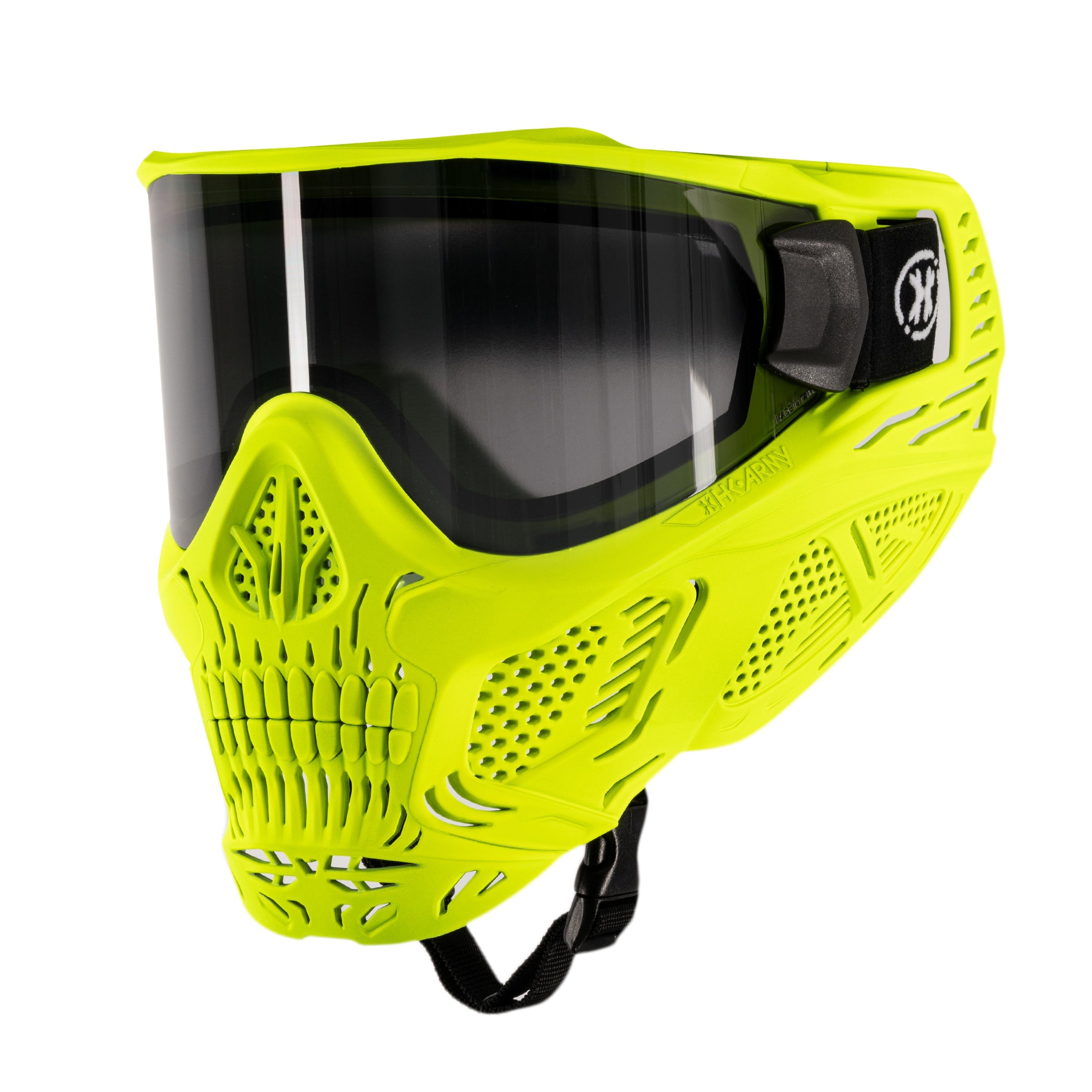 HSTL® Glowball™ Skull Goggle Neon Yellow w/ Smoke Lens - XTREME Airsoft Superstore