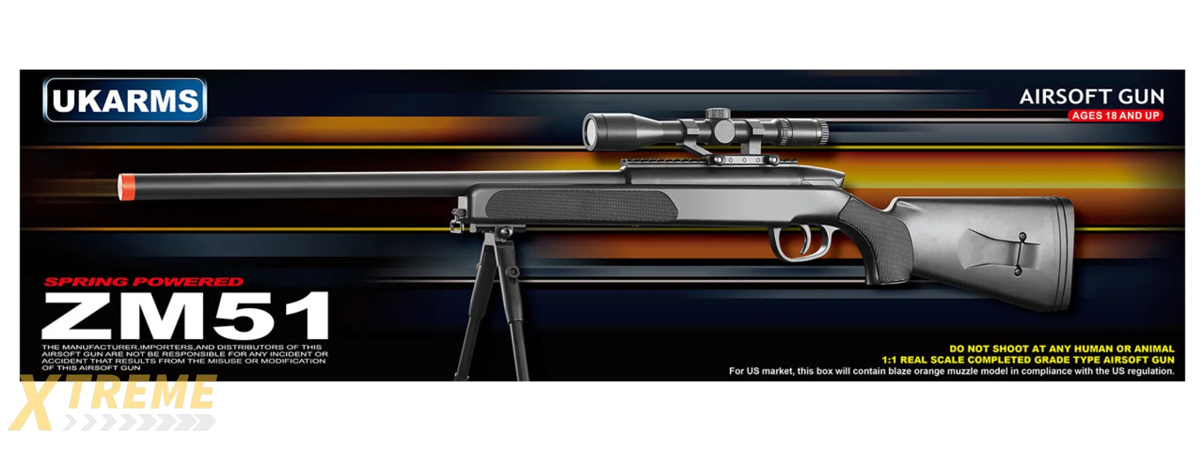ZM51G MK51 SPRING BOLT ACTION AIRSOFT RIFLE W/ SCOPE (OD GREEN)